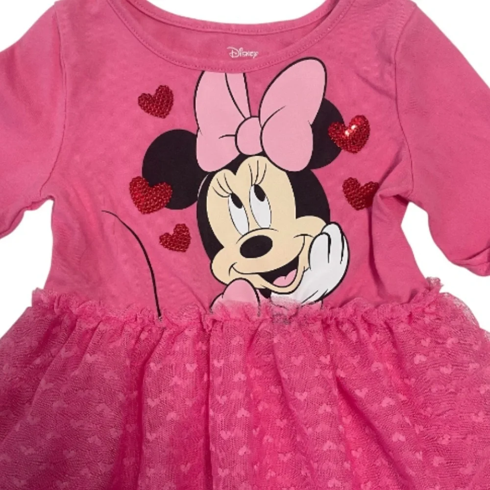 Disney Minnie Mouse Pink Long Sleeve Dress